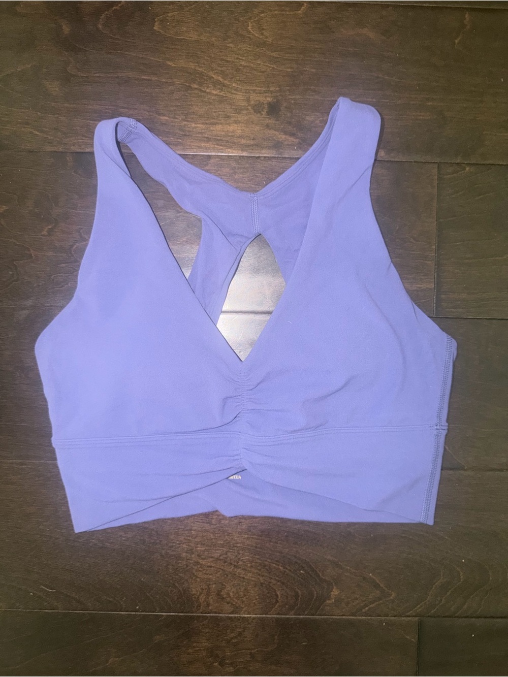 ARITZIA GOLDEN Purple V-Neck Racerback Sports Bra